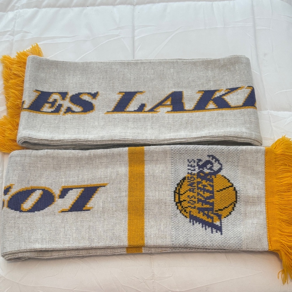 Vintage 1990s Los Angeles Lakers scarves